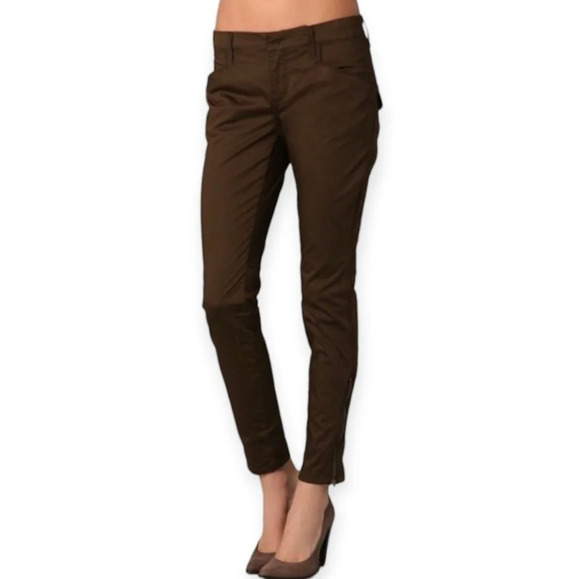 Vince Utility Skinny Ankle Pants with Zipper Ankles Brown Moto 27 (4) - Picture 16 of 16
